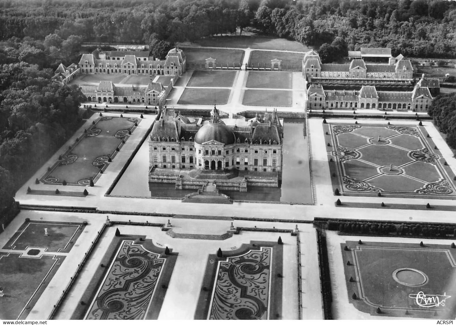 77 VAUX LE VICOMTE Le Chateau Et La Parc Vue Aérienne   8 (scan Recto Verso)KEVREN0769 - Vaux Le Vicomte