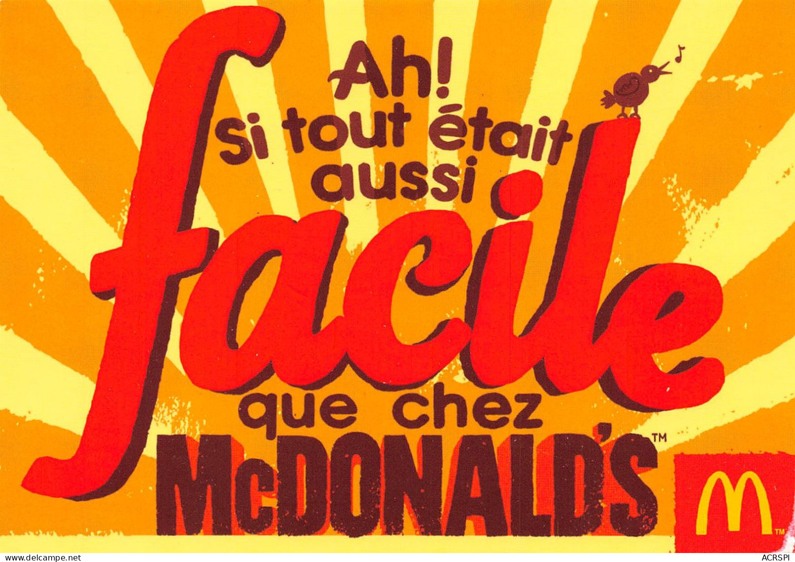 MC DONALD'S 1 Rue Gustave Eiffel Guyancourt Si Tout était Aussi Facile  59 (scan Recto Verso)KEVREN0768 - Guyancourt