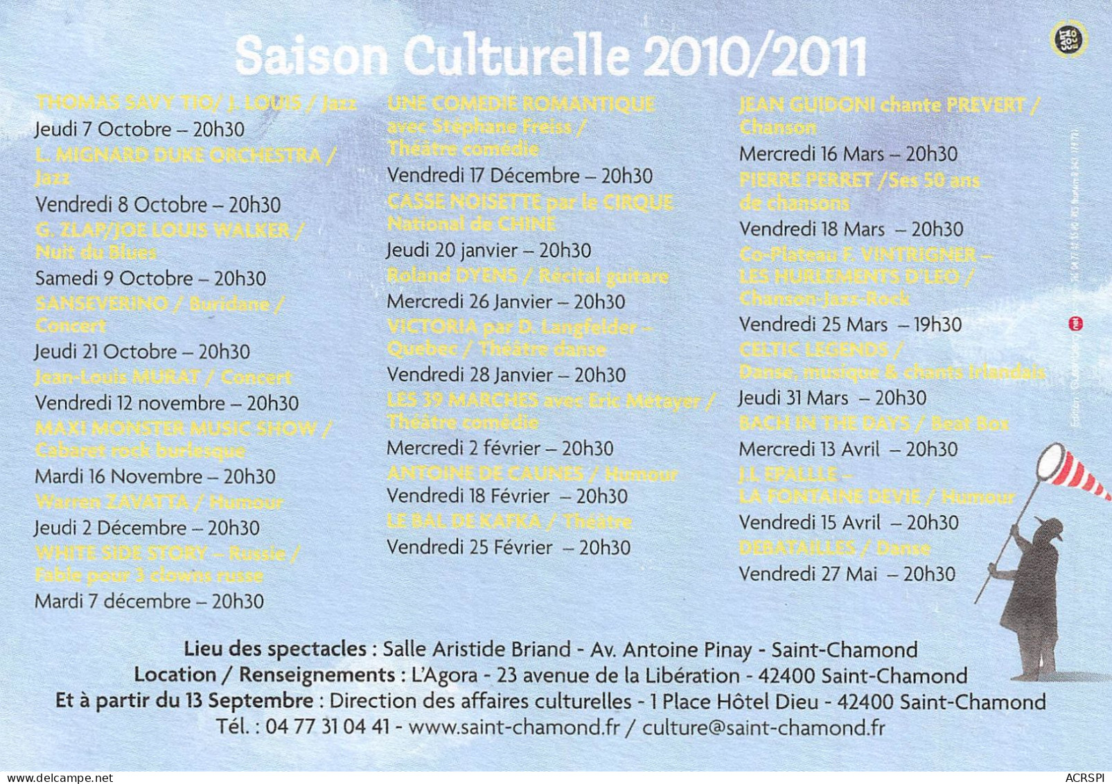 42 SAINT CHAMOND Av Antoine Pinay Salle A.Briand Saison Culturelle 2011 Danse 20 (scan Recto Verso)KEVREN0768 - Saint Chamond