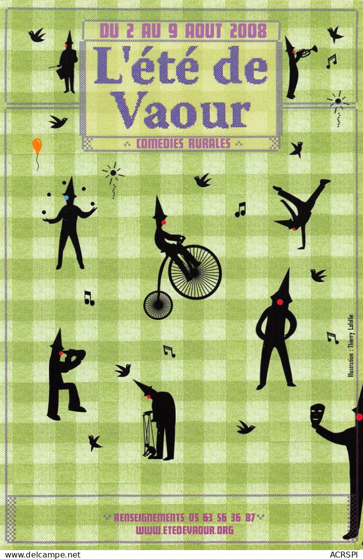 81 L'été De Vaour 2008 Apéros Concerts Cirque Théatre Comédie Rurale  40 (scan Recto Verso)KEVREN0767 - Vaour