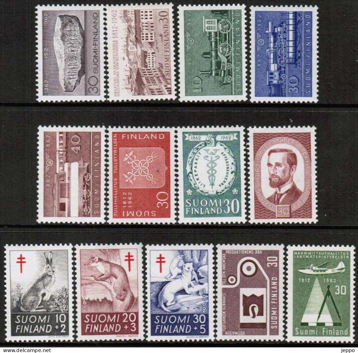 1962 Finland Complete Year Set MNH. - Annate Complete