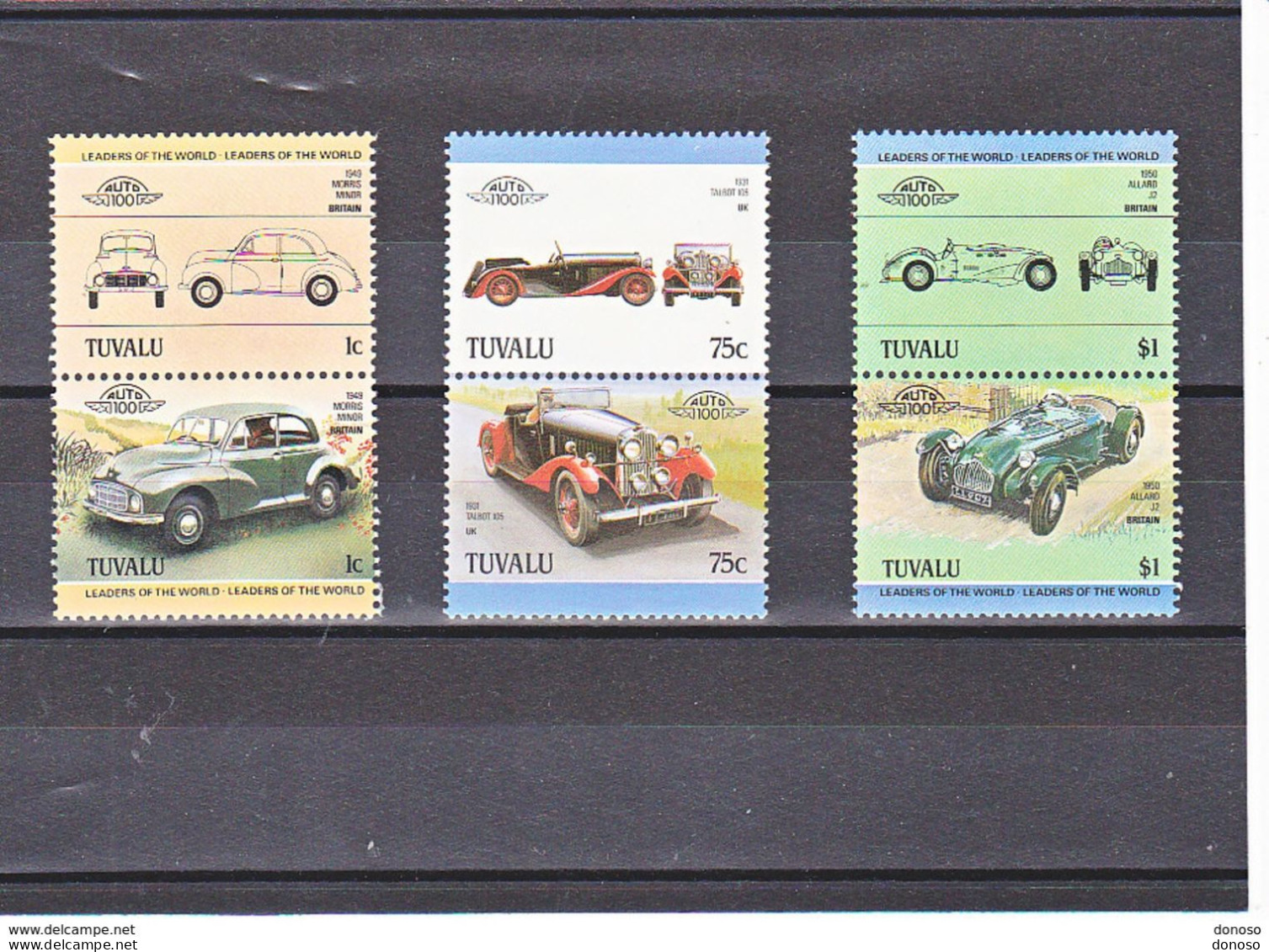 TUVALU 1984-1987 VOITURES Yvert 279-280 + 285-286 + 440-441  6 TIMBRES NEUF** MNH Cote 6,50 Euros - Tuvalu (fr. Elliceinseln)