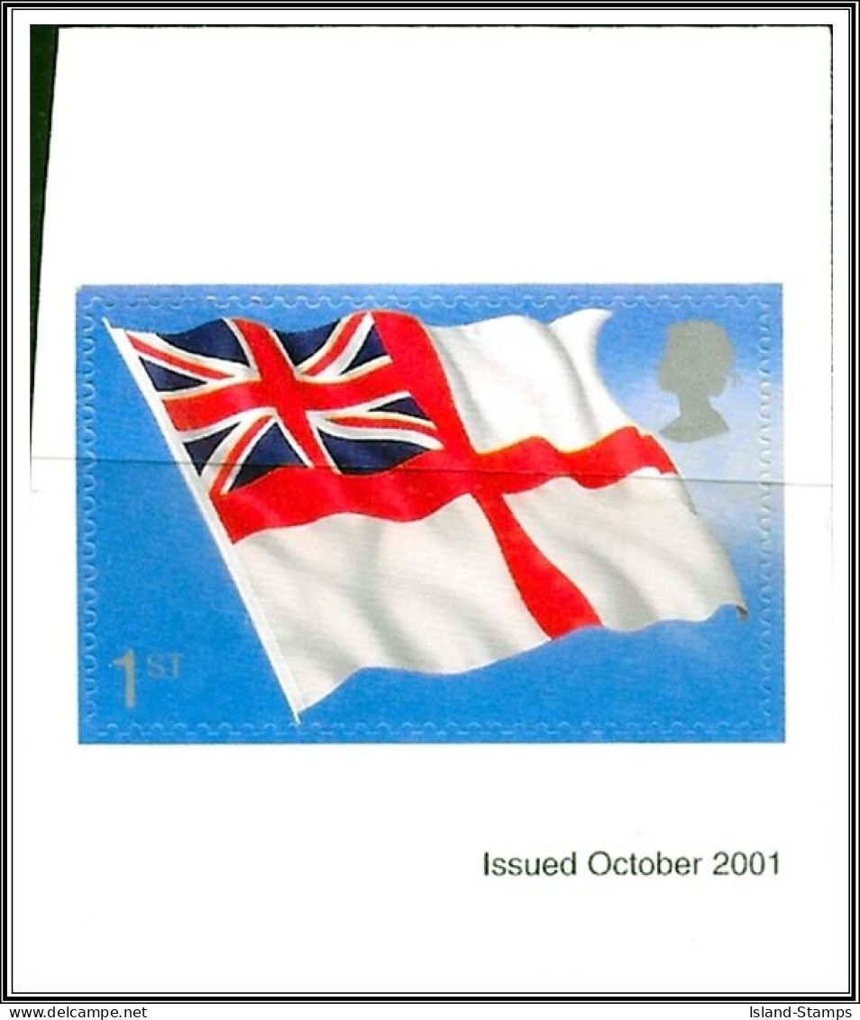 2001 SG2208 White Ensign 1st Class Stamp Out Of Booklet - Self Adhesive Mint Hrd2a - Carnets