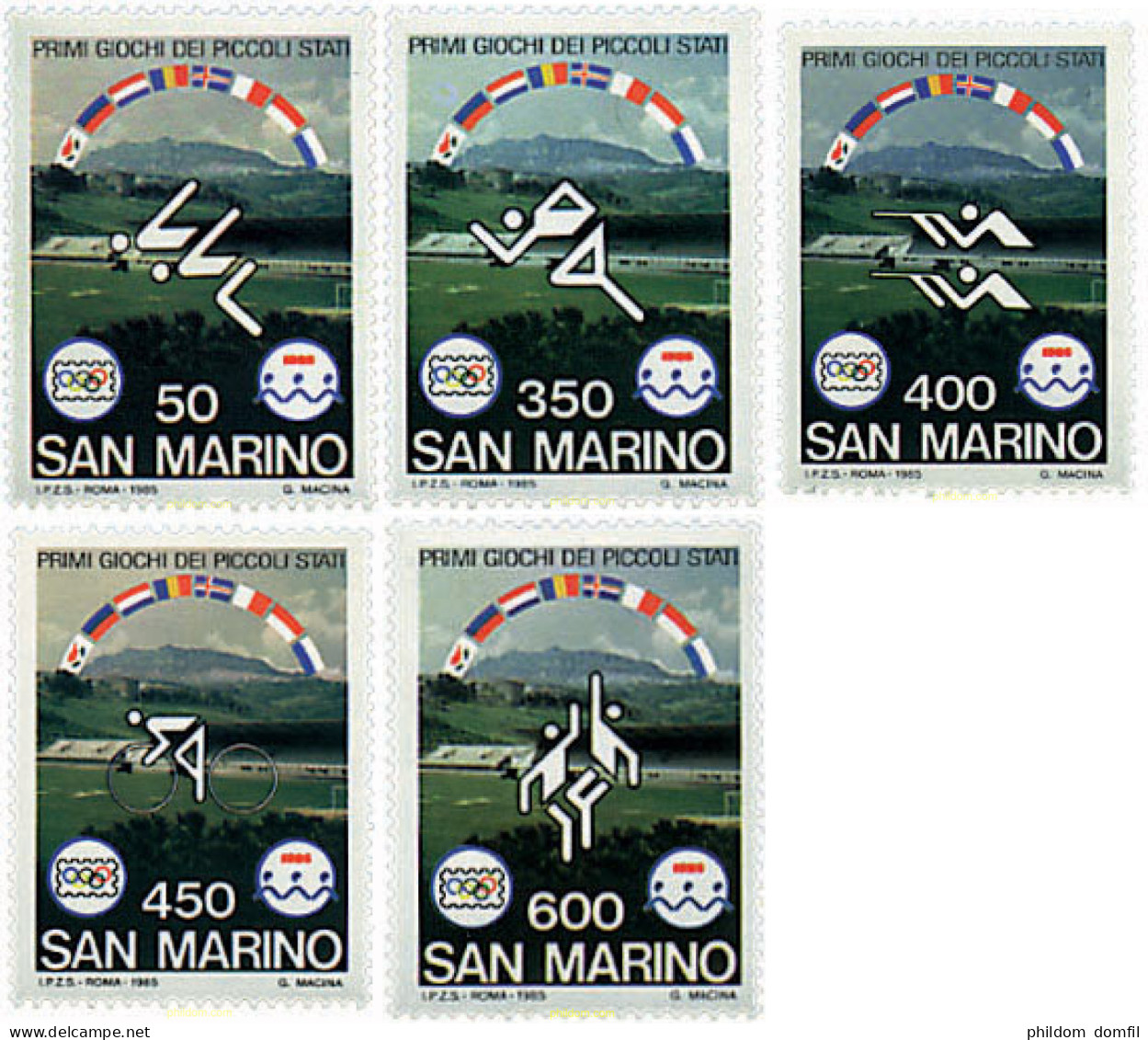 728979 HINGED SAN MARINO 1985 1 JUEGOS DE LOS PEQUEÑOS ESTADOS - Usati