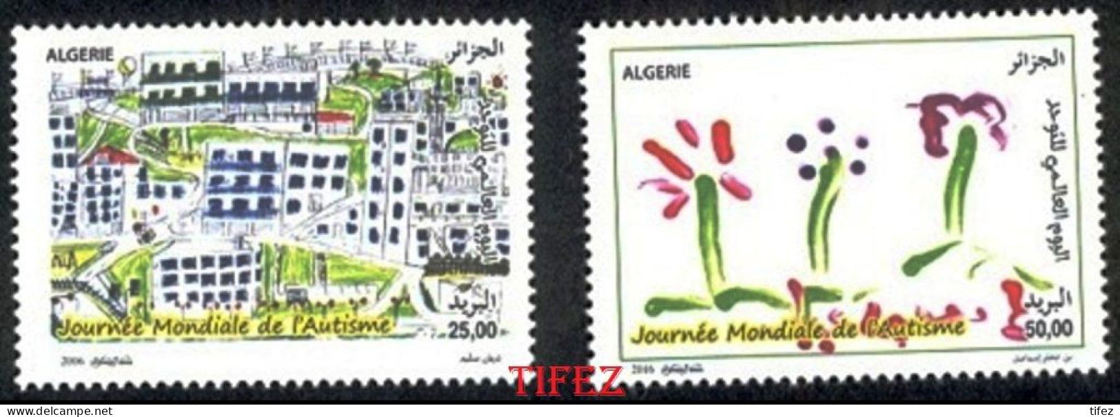 Année 2016-N°1740/1741 Neufs**MNH : Journée Mondiale De L'Autisme : Solidarité - Algeria (1962-...)