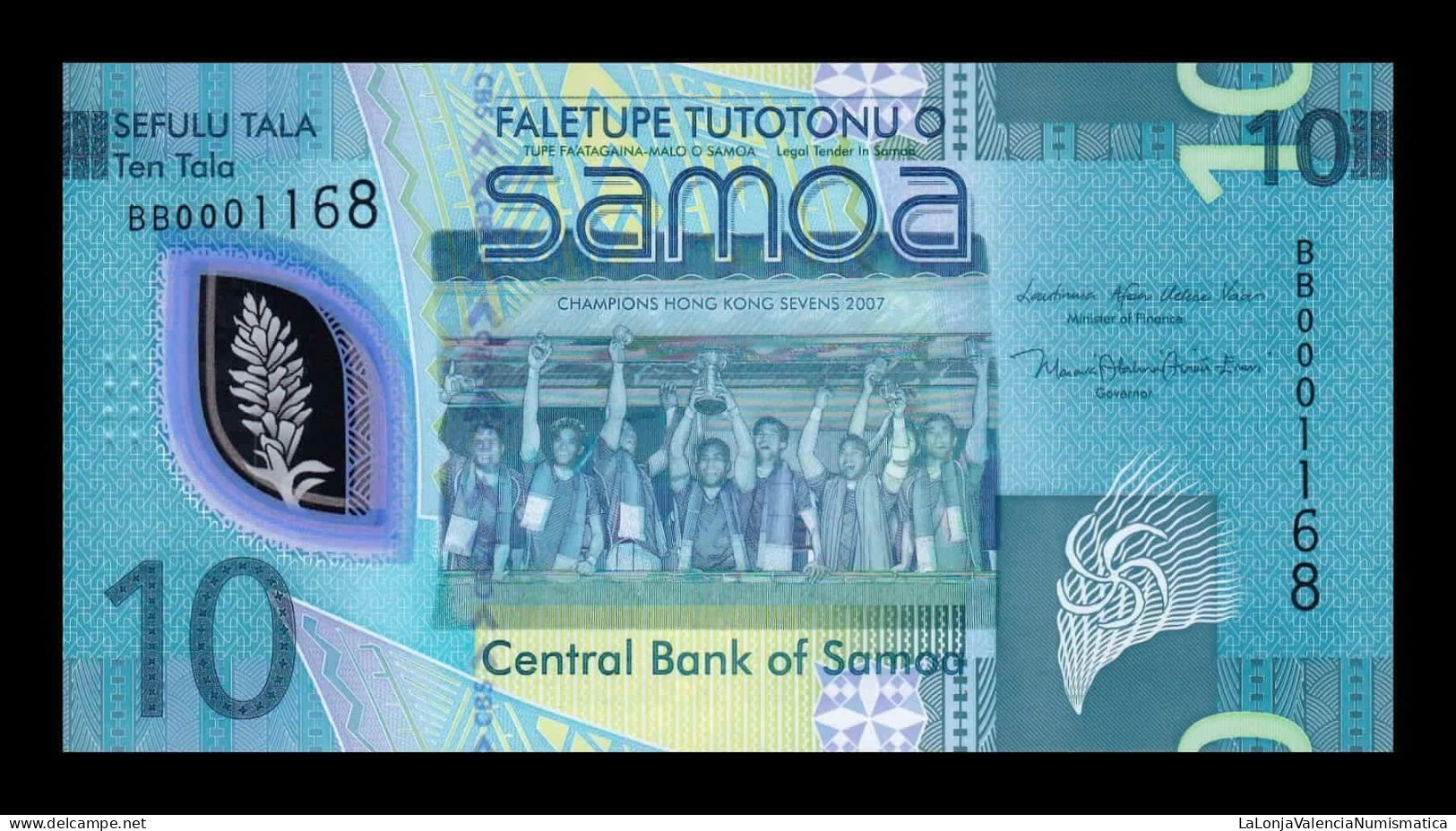 Samoa 10 Tala 2023 (2024) Pick 48 Nuevo Polymer Sc Unc - Samoa