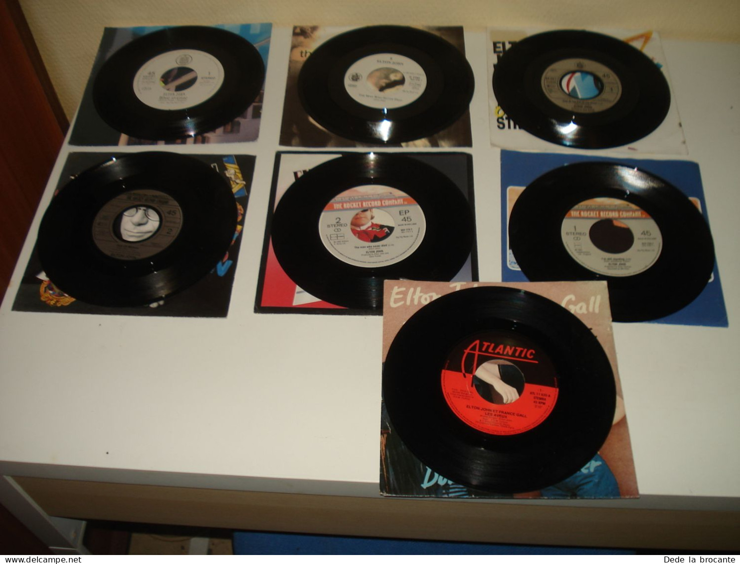 B14/  Lot De 7 Vinyles  SP - 7" -  Elton John - Rock