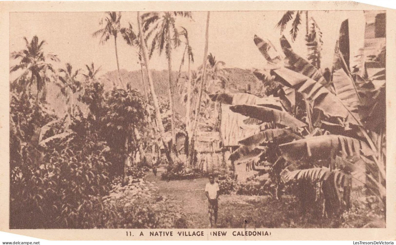 FRANCE - A Native Village - New Caledonial - Animé - Vue Sur Le Village - Vue Générale - Carte Postale Ancienne - Nouvelle Calédonie