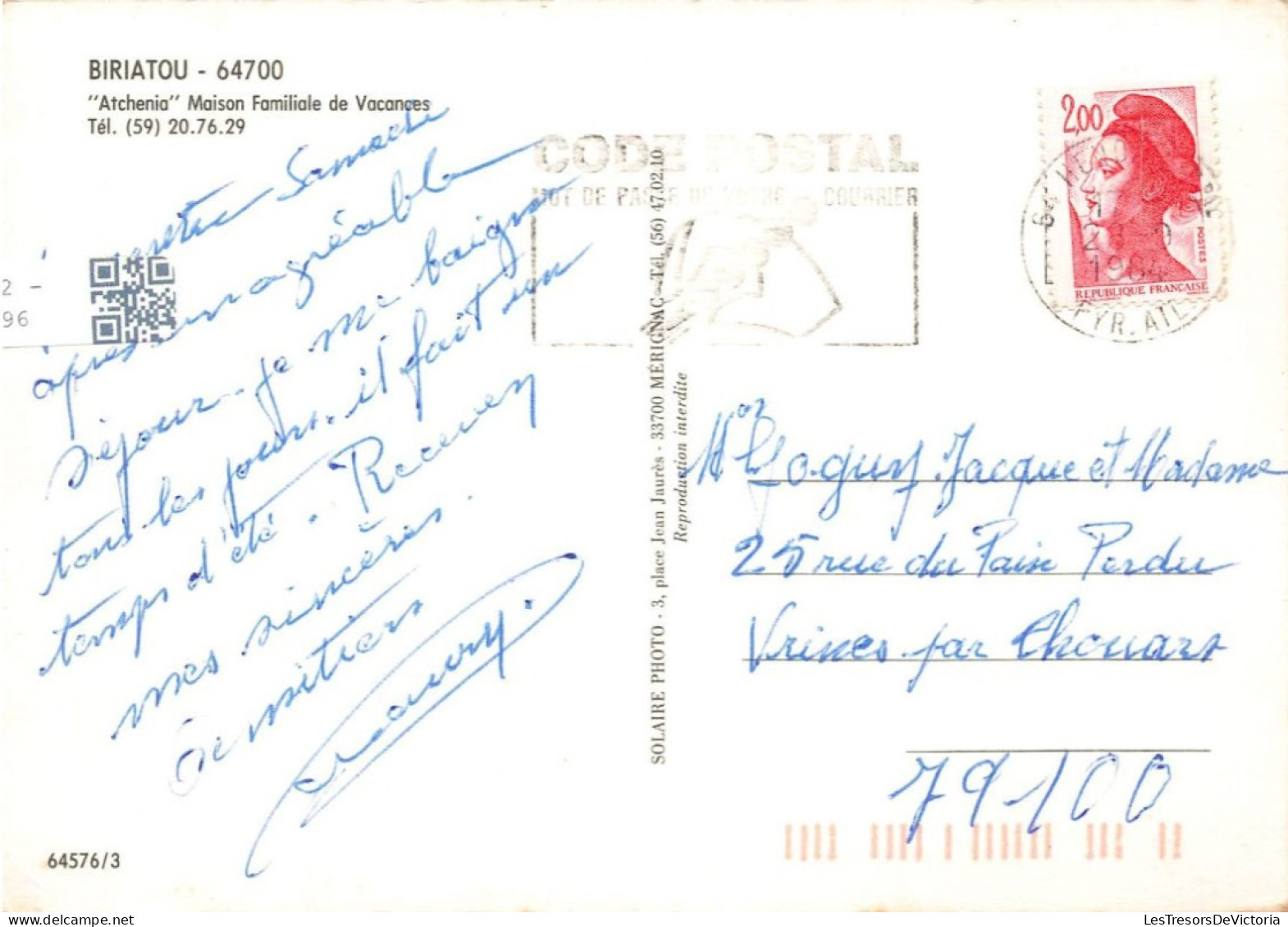 FRANCE - Biriatou - Atchenia Maison Familiale De Vacances - Colorisé - Carte Postale - Biriatou