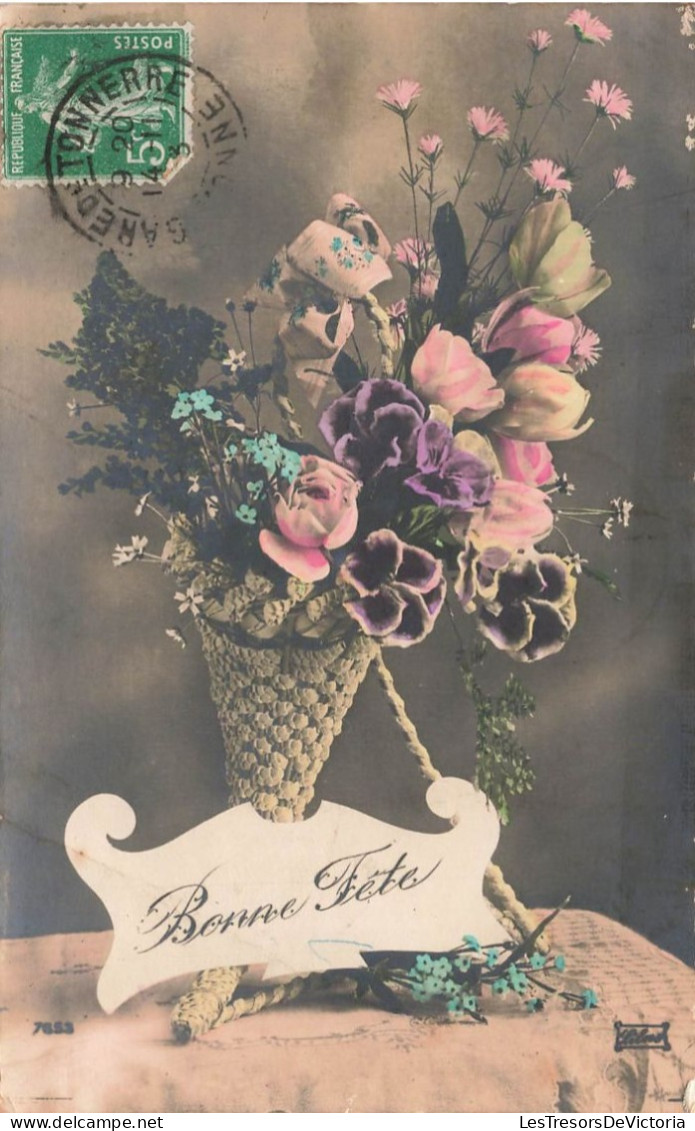 FETES ET VOEUX - Bonne Fête - Un Bouquet De Fleurs - Colorisé - Carte Postale Ancienne - Otros & Sin Clasificación