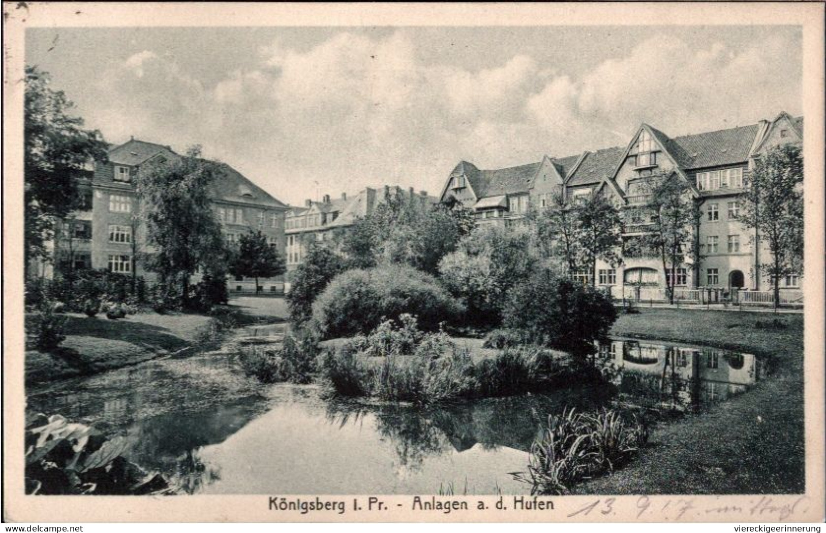 ! Alte Ansichtskarte Aus Königsberg, An Den Hufen, 1917, Ostpreußen - Ostpreussen