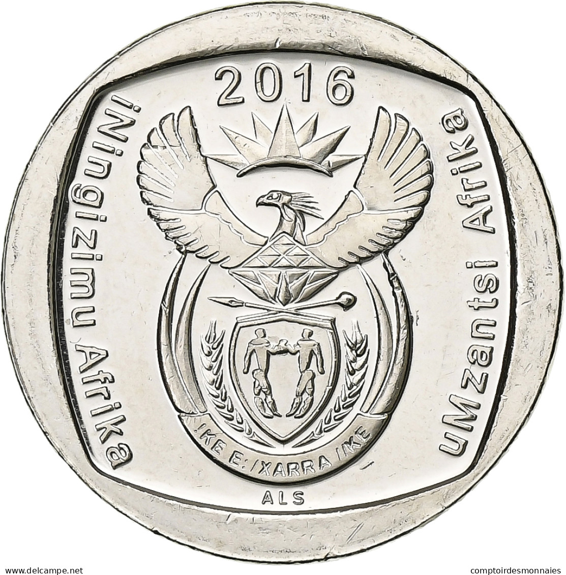Afrique Du Sud, Rand, 2016, Pretoria, Springbok, Nickel Plated Copper, SPL+ - Afrique Du Sud