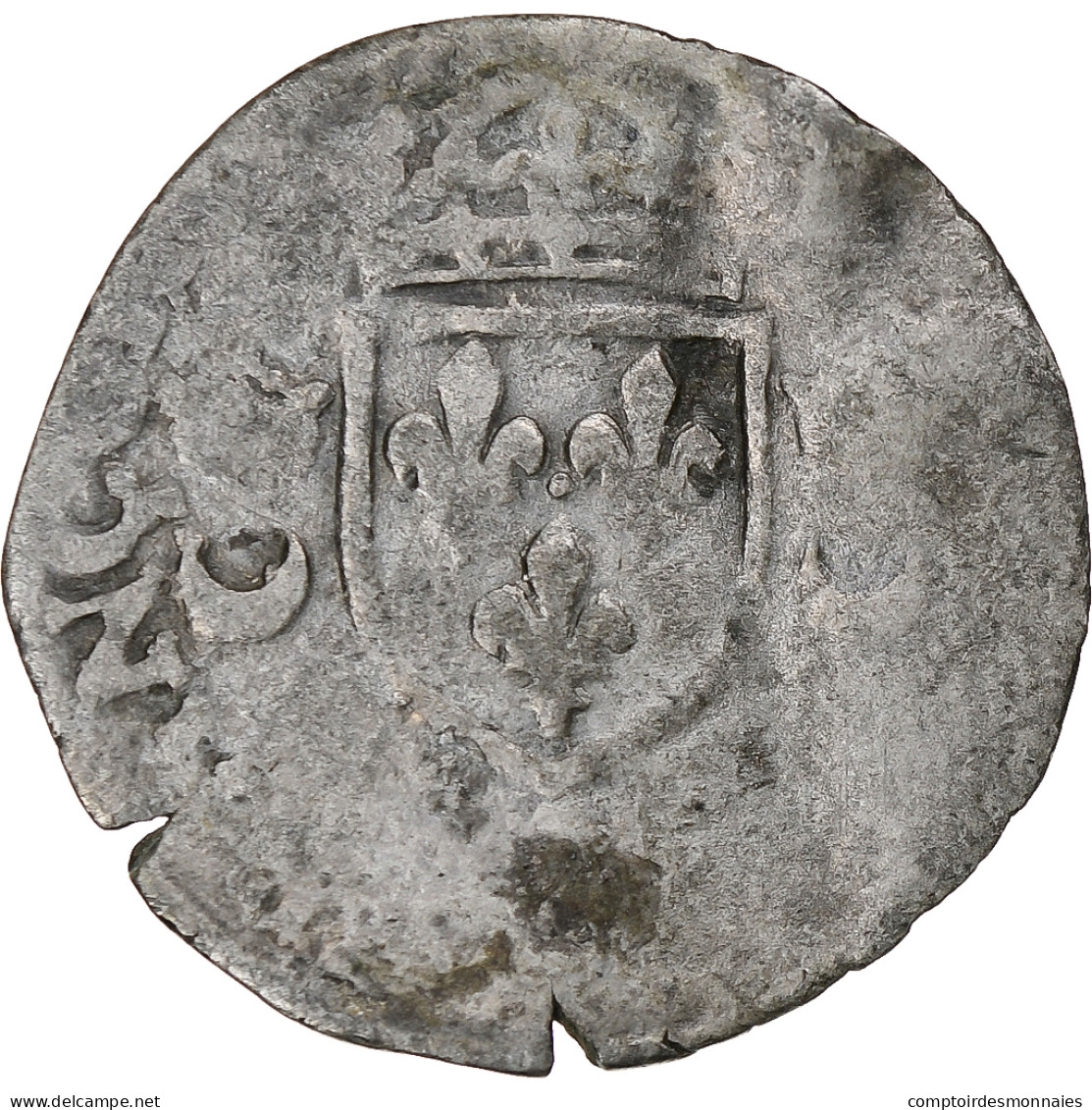 France, Henri II, Douzain Aux Croissants, Billon, B+, Gadoury:357 - 1547-1559 Enrico II