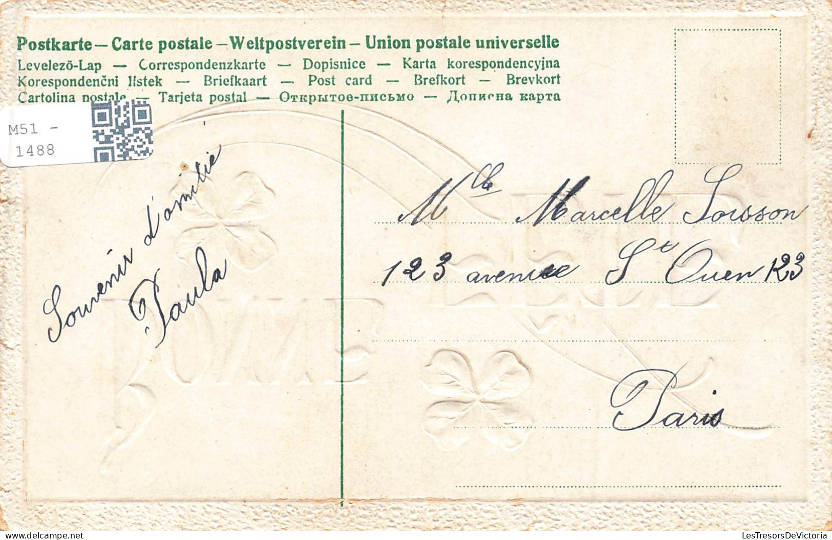 FETES ET VOEUX - Bonne Fête - Des Trèfles - Colorisé - Carte Postale Ancienne - Other & Unclassified