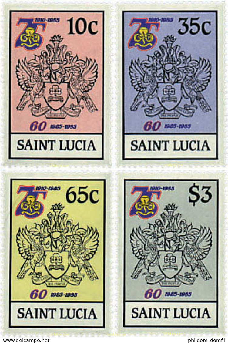 728984 HINGED SANTA LUCIA 1985 75 ANIVERSARIO DEL ESCULTISMO FEMENINO - St.Lucie (1979-...)