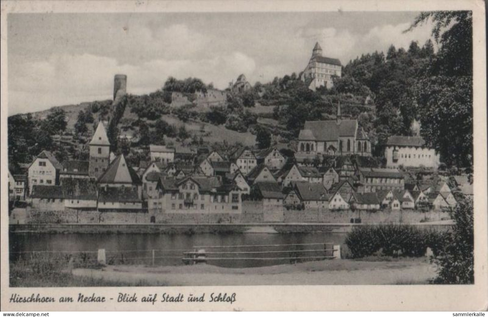 58176 - Hirschhorn - Blick Auf Stadt Und Schloss - Ca. 1955 - Heppenheim