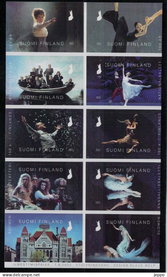 2022 Finland, Anniversaries On Stage MNH. - Markenheftchen