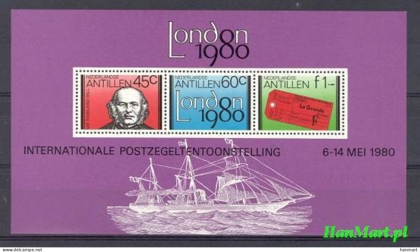 Netherlands Antilles 1980 Mi Block 13 MNH  (ZS2 DTAbl13) - Rowland Hill