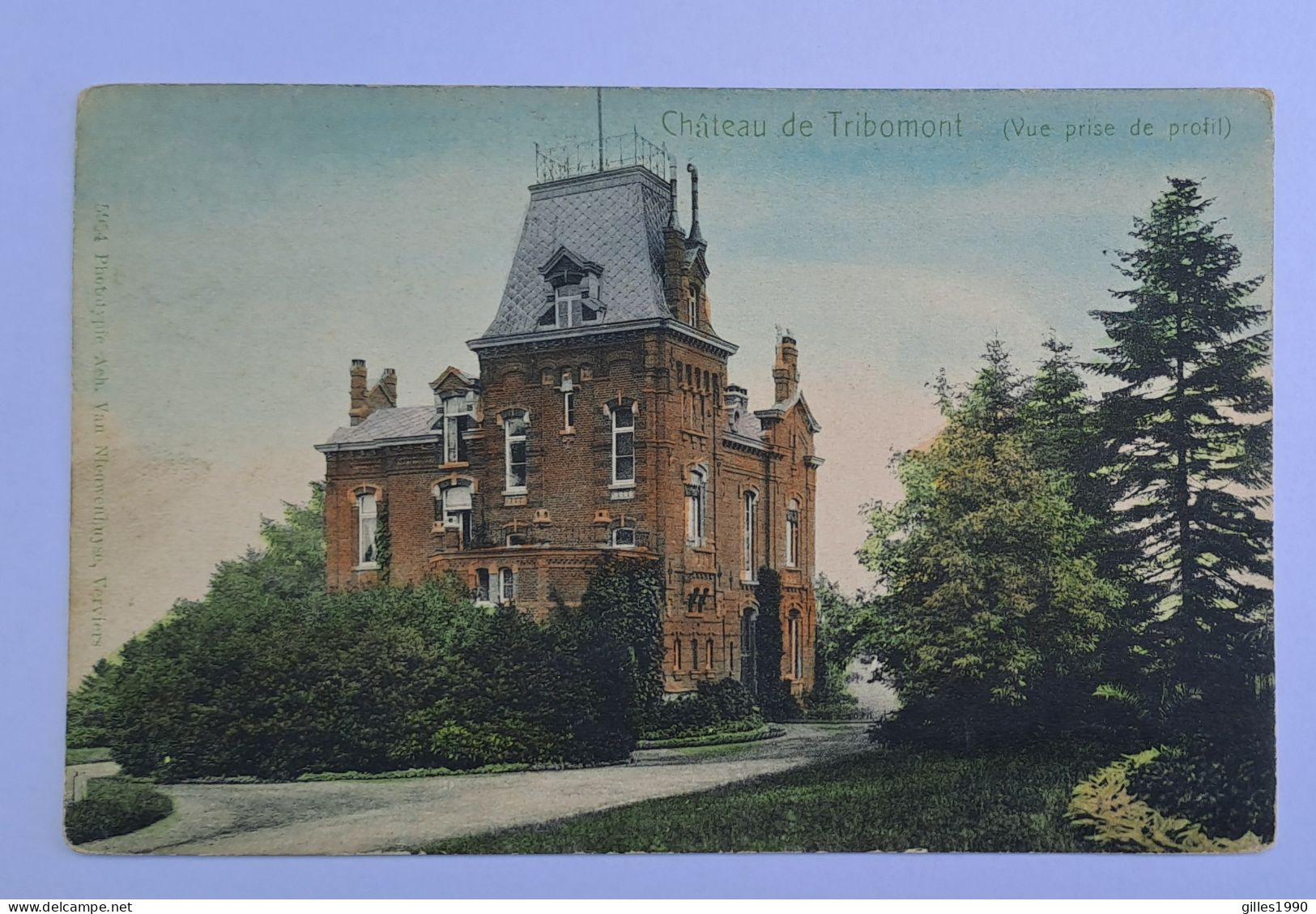 Cpa 1909 , Château De Tribomont Lez Pepinster , Carte Colorisée. - Pepinster