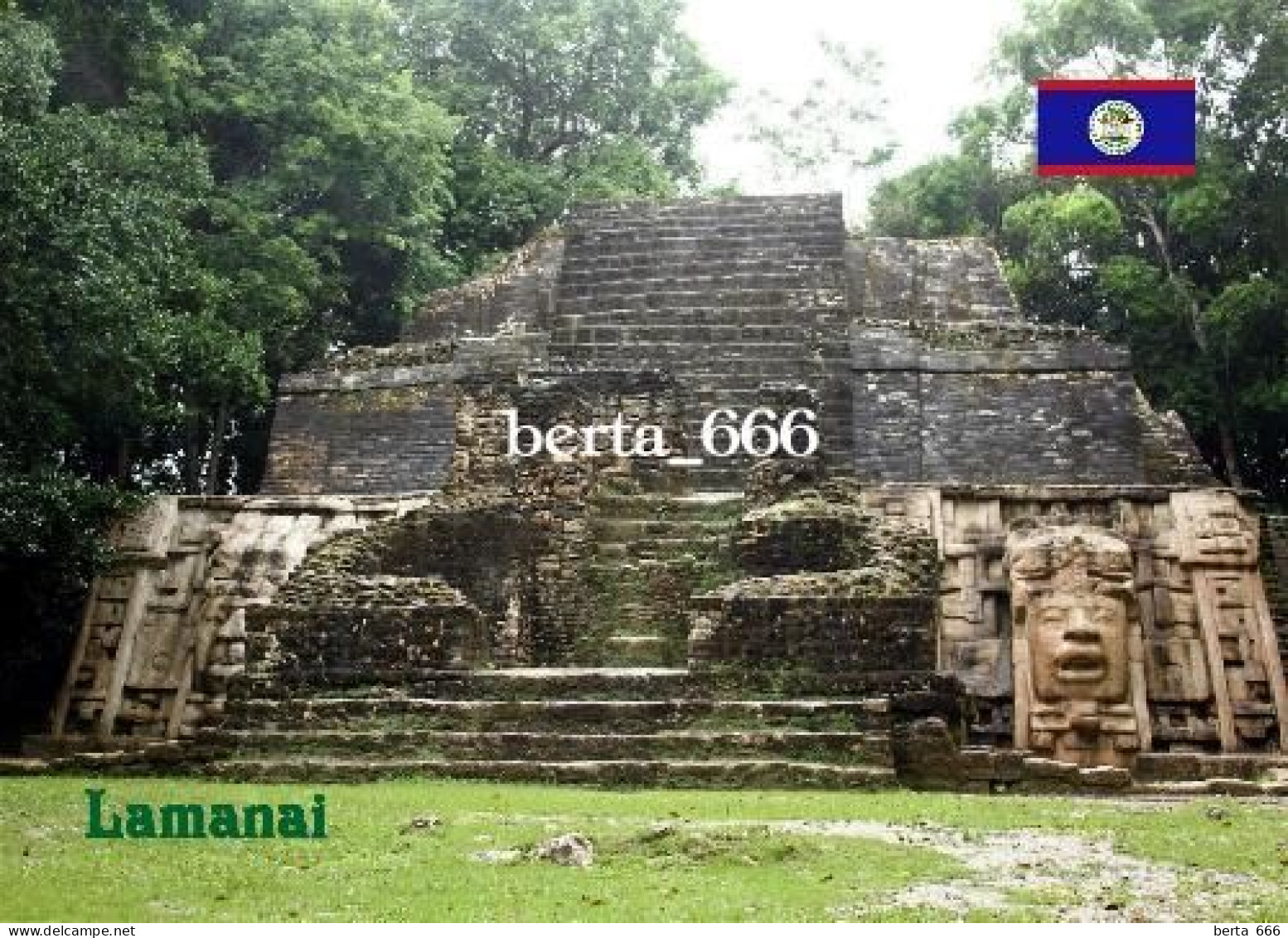 Belize Lamanai Temple Ruins New Postcard - Belize