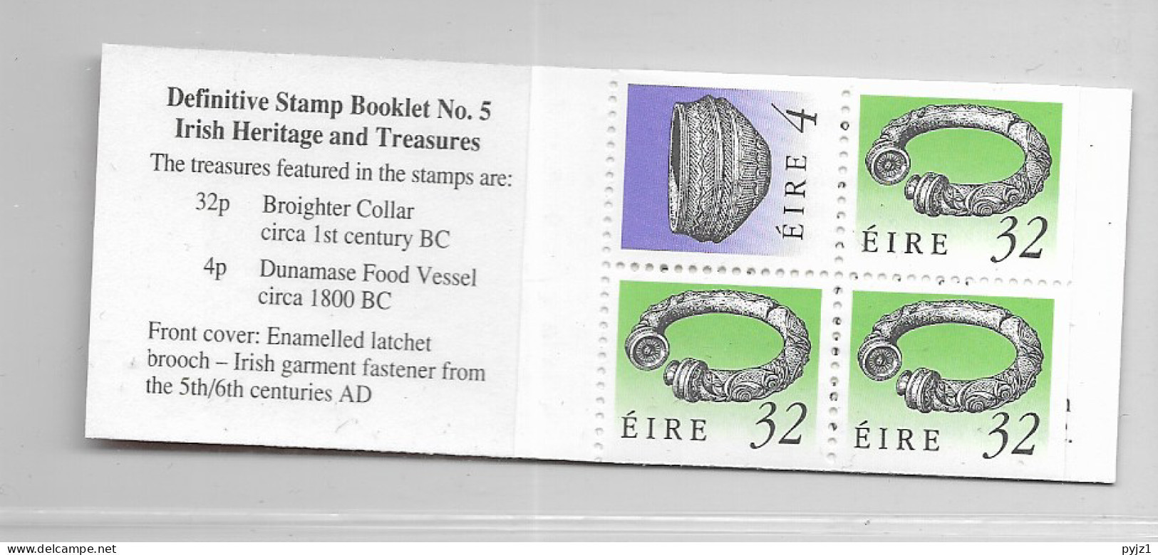 1994 MNH  Ireland, Booklet Treasuries 5 Postfris** - Postzegelboekjes