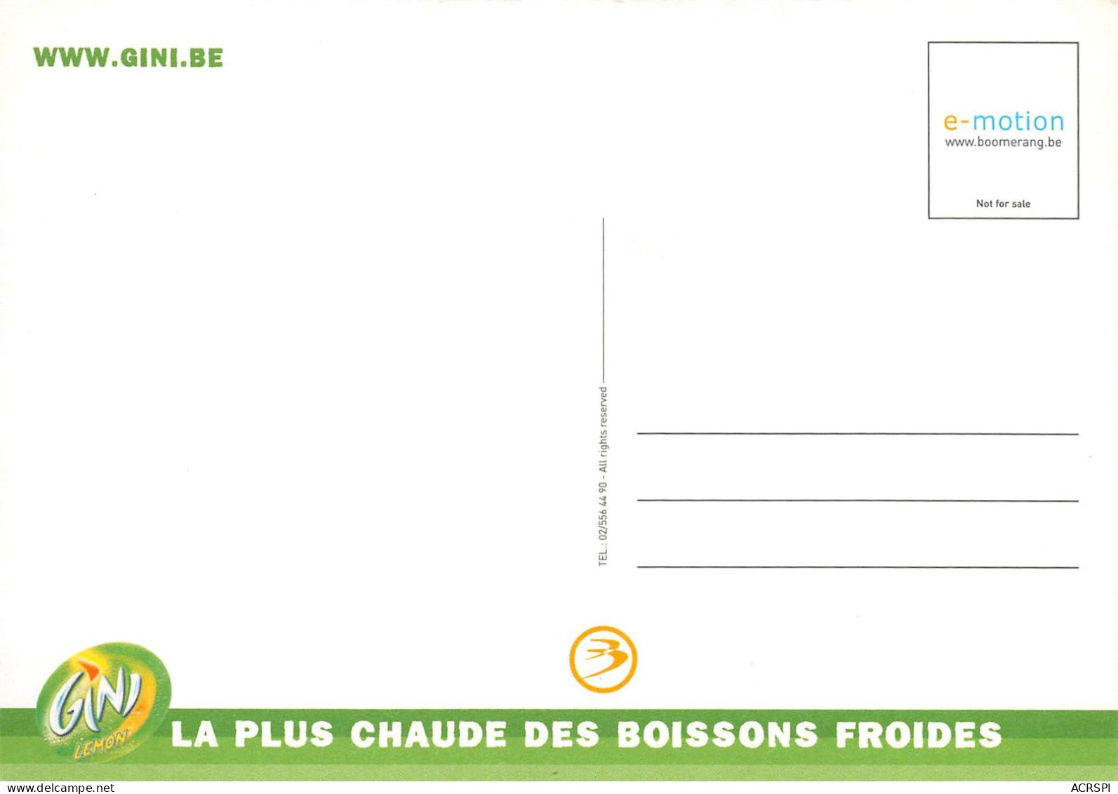 GINI LEMON La Plus Chaude Des Boissons Froides édition Boomerang Boisson PUB Publicité  N° 106 \KEVREN0775 - Advertising
