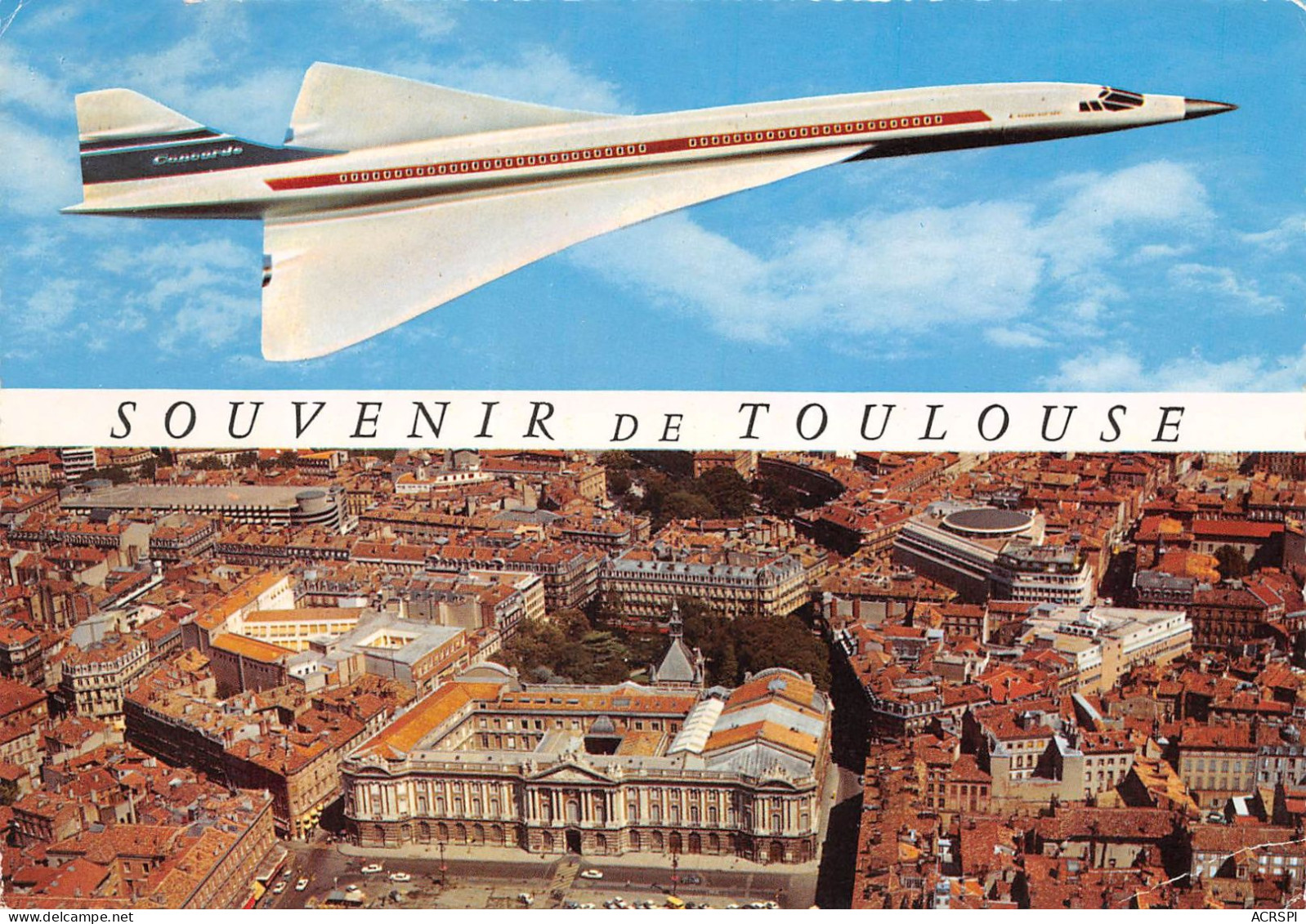 CONCORDE  Survolant Toulouse  Sud-Aviation Et British Aircraft Corporation AIRBUS   N° 163 \KEVREN0774 - 1946-....: Moderne