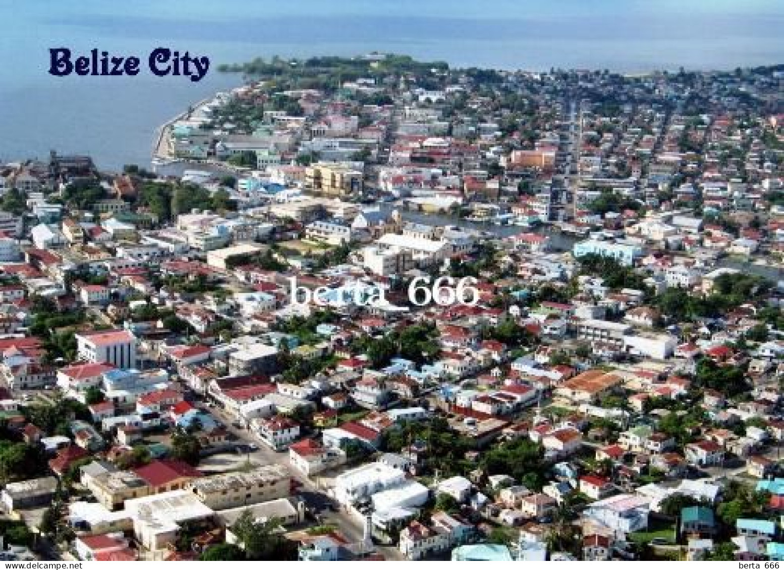 Belize City Aerial View New Postcard - Belize