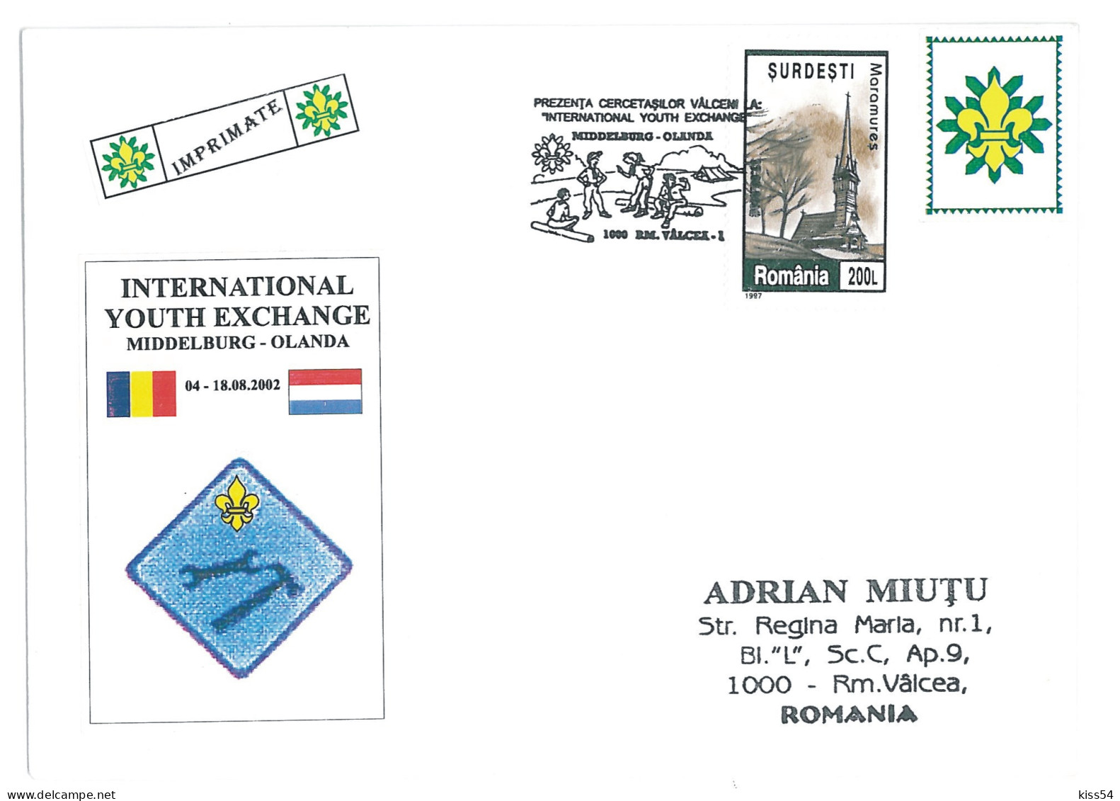 SC 53 - 1319 Scout ROMANIA - Cover - Used - 2002 - Cartas & Documentos