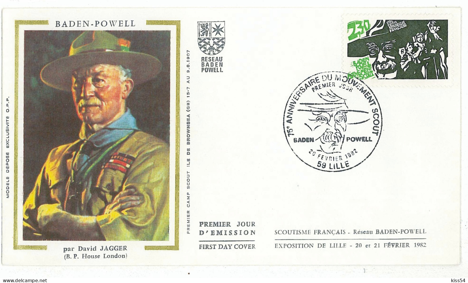 SC 53 - 689 Scout FRANCE - Cover - Used - 1982 - Covers & Documents