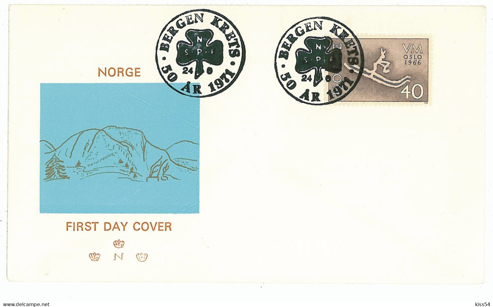 SC 53 - 250 Scout NORWAY - Cover - Used - 1971 - Cartas & Documentos