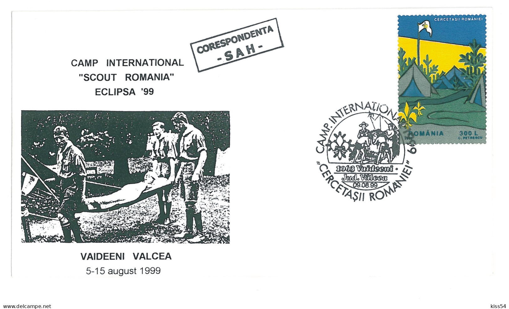 SC 53 - 1223 Scout ROMANIA, Special Stamp - Cover - Used - 1999 - Cartas & Documentos