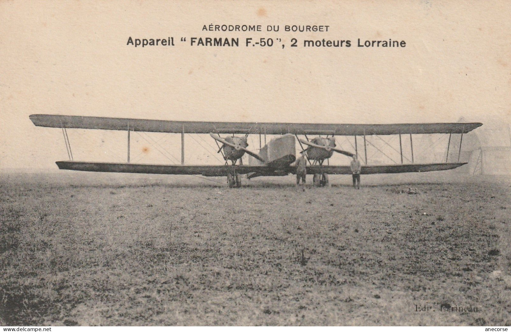 Aérodrome Du Bourget  Appareil "FARMAN F-50 2 Moteurs Lorraine - Sonstige & Ohne Zuordnung