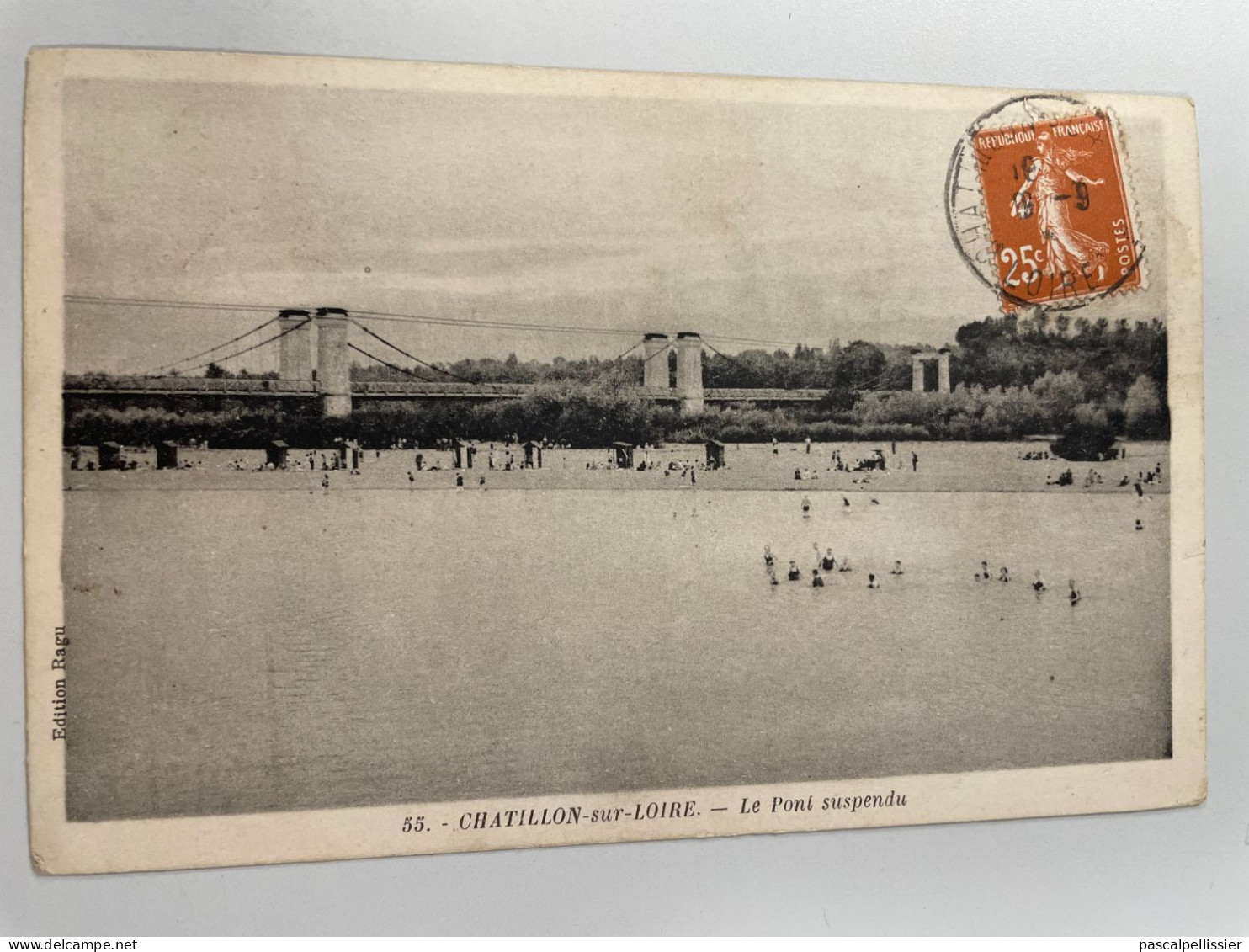 CPA - 45 - CHATILLON SUR LOIRE . Le Pont Suspendu - 55 - Chatillon Coligny