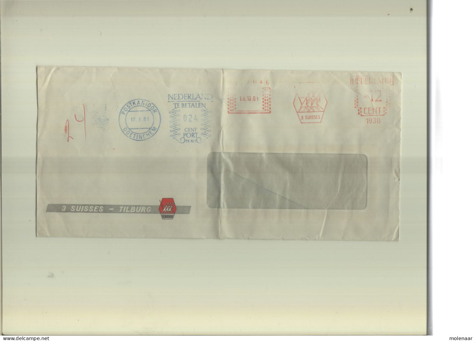 Postzegels > Europa > Nederland > Strafportzegels Brief Met Portstempel (16686) - Postage Due