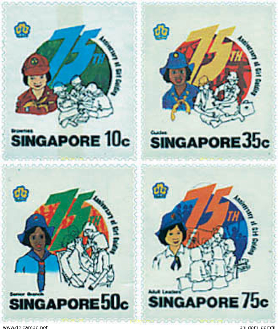 728989 HINGED SINGAPUR 1985 75 ANIVERSARIO DEL ESCULTISMO FEMENINO - Singapur (1959-...)