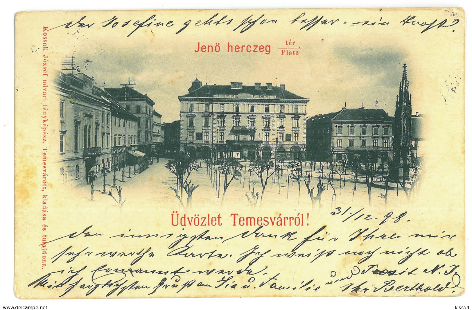 RO 68 - 22434 TIMISOARA, Market, Litho, Romania - Old Postcard - Used - 1899 - Rumänien