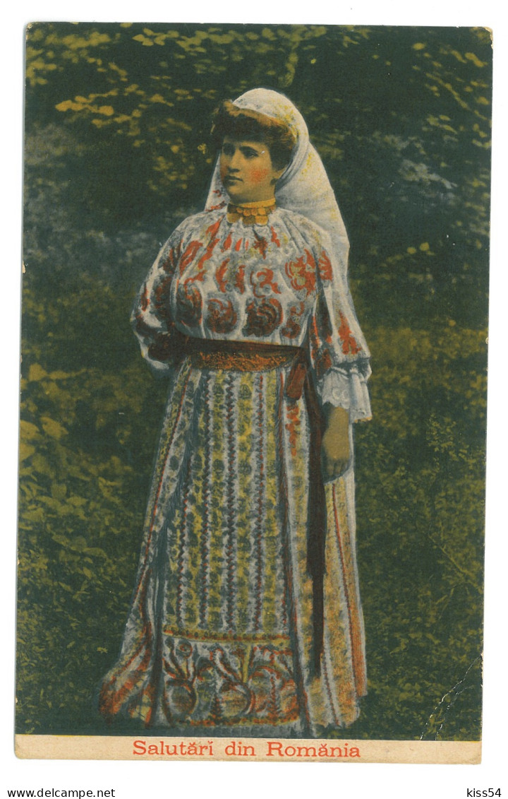 RO 68 - 22562 ETHNIC Woman, Romania - Old Postcard, CENSOR - Used - 1918 - Rumänien