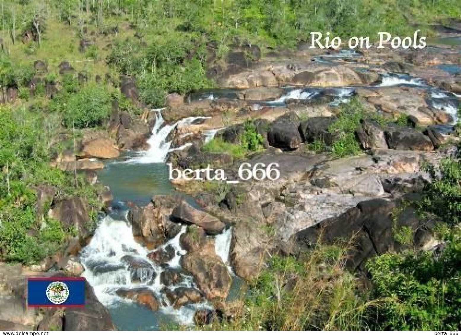 Belize Rio On Pools Falls New Postcard - Belice