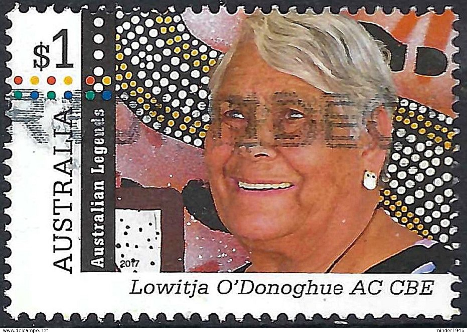 AUSTRALIA 2017 $1 Multicoloured, Australian Legends-Lowitja O'Donoghue AC CBE Used - Usati
