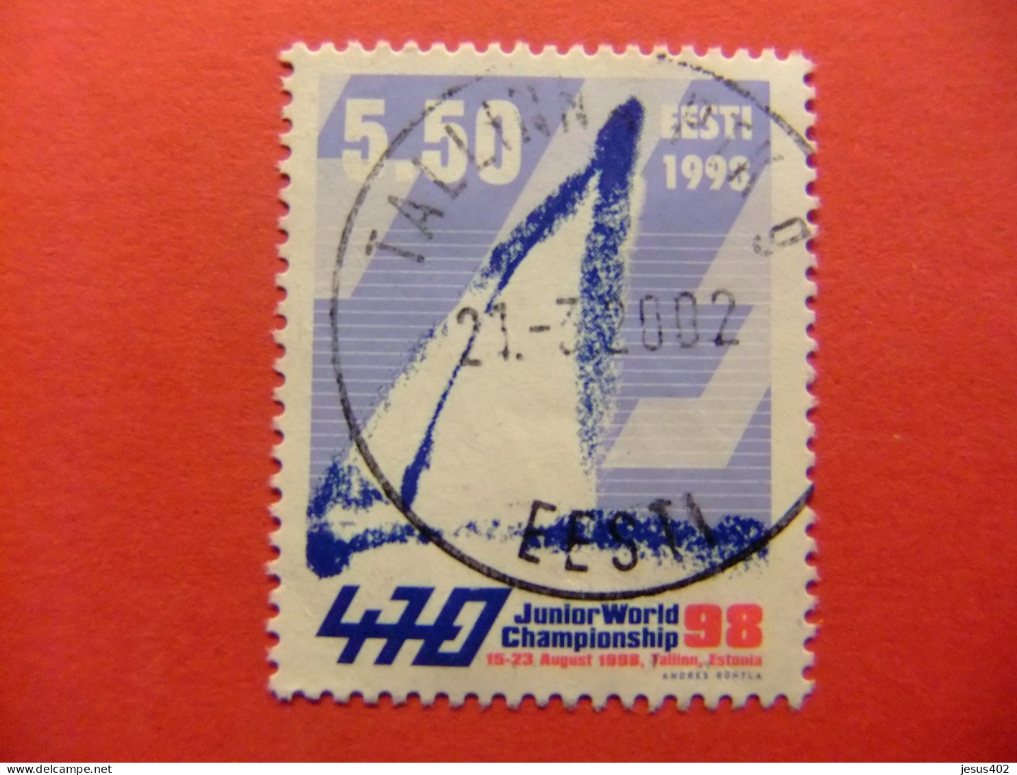 111 ESTONIA - ESTONIE - EESTI 1998 / CAMPEONATO MUNDIAL DE VELA YVERT 320 FU - Estland