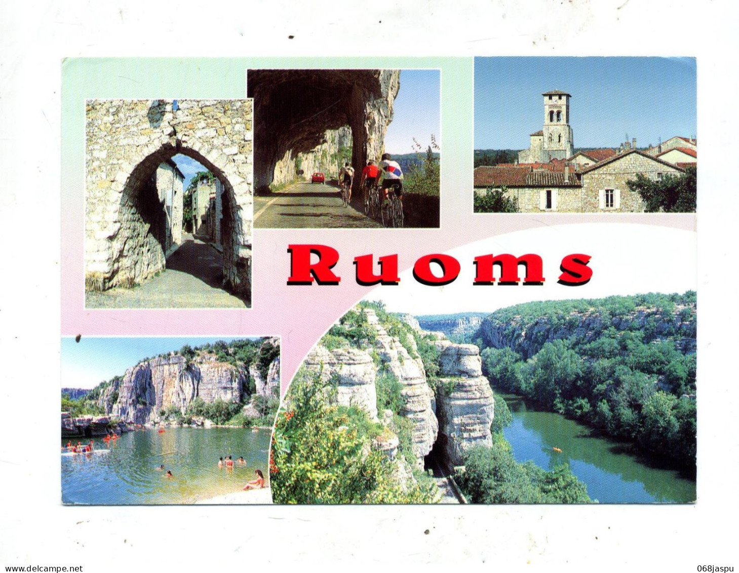 Carte Ruoms Flamme   Vin +  Paris Mal Adressé Rouge - Ruoms