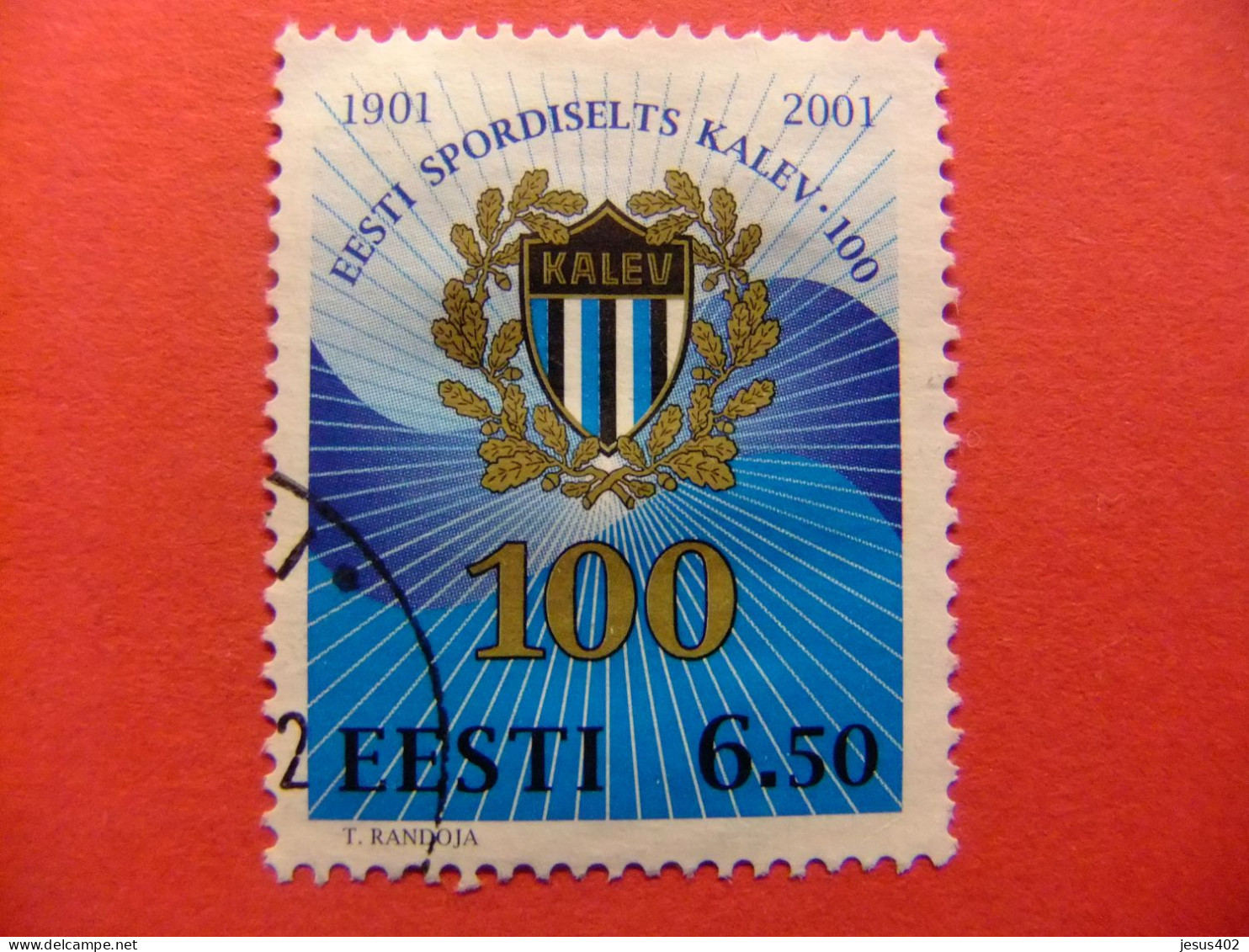 111 ESTONIA - ESTONIE - EESTI 2001 / CENT. CLUB SPORT KALEV / YVERT 386 FU - Estland