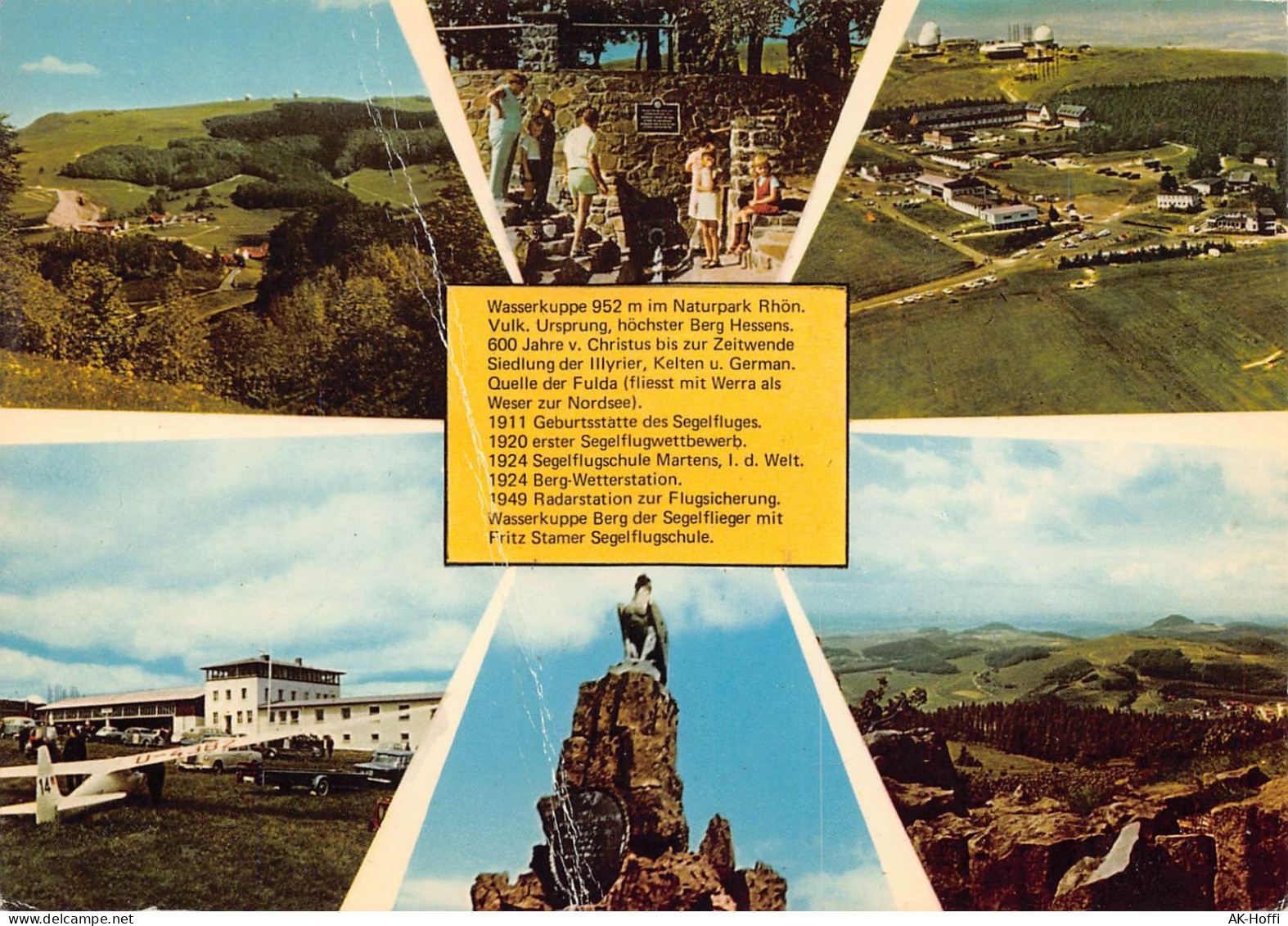 Wasserkuppe Mit Abtsroda / Blick Nach Milseburg Mehrbildkarte - Rhön