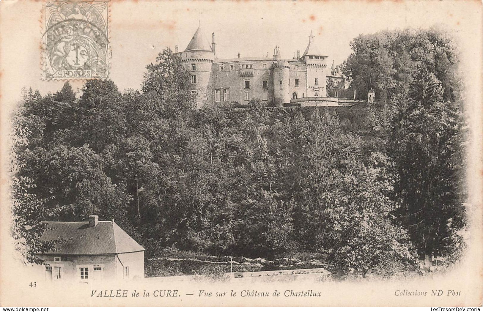 FRANCE - Vallée De La Cure - Vue Sur Le Château De Chastellux - Vue Générale - Carte Postale Ancienne - Avallon