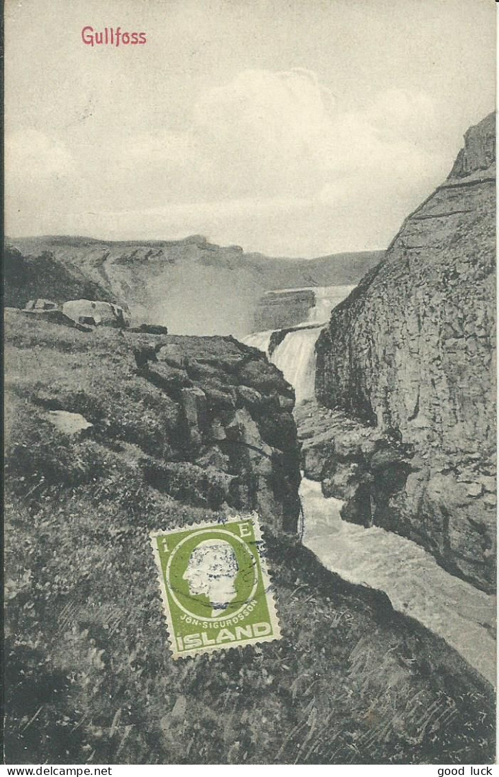 ISLANDE CARTE 1 E CIRCULEE SOUS PLI DE 1912  LETTRE COVER - Lettres & Documents