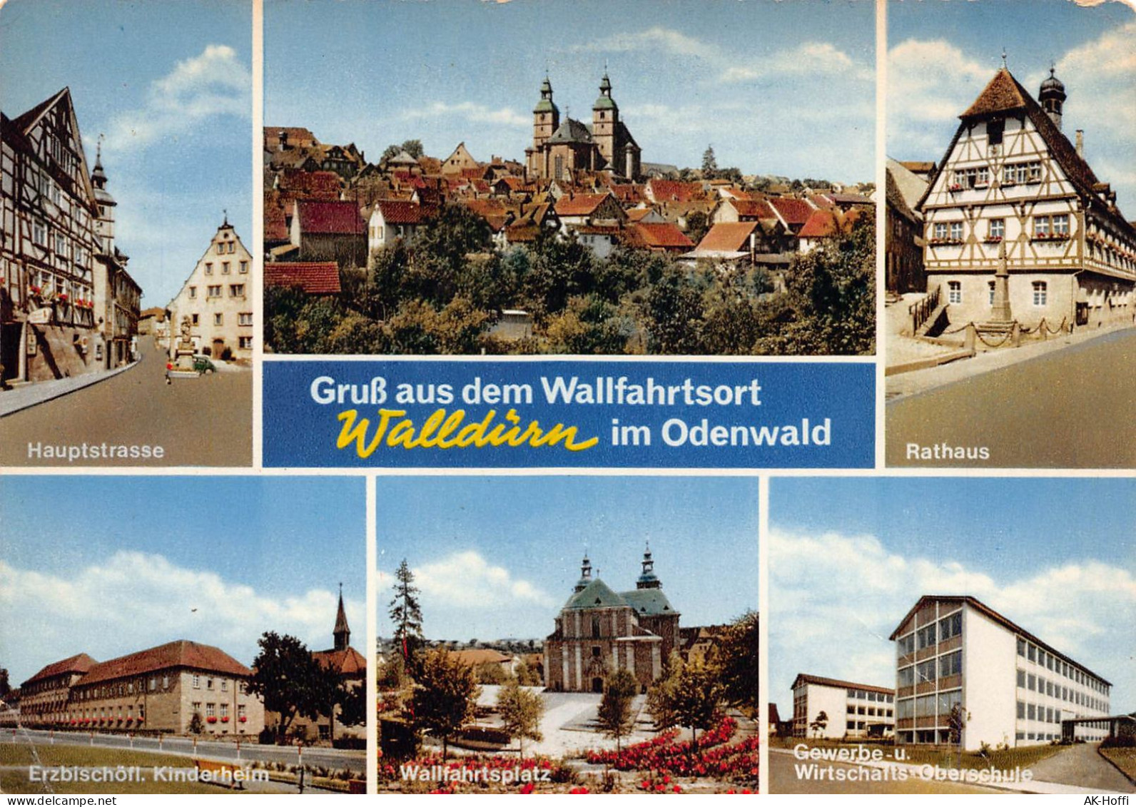 Gruß Aus Dem Wallfahrtsort Walldürn Im Odenwald, Hauptstrasse, Rathaus - Odenwald