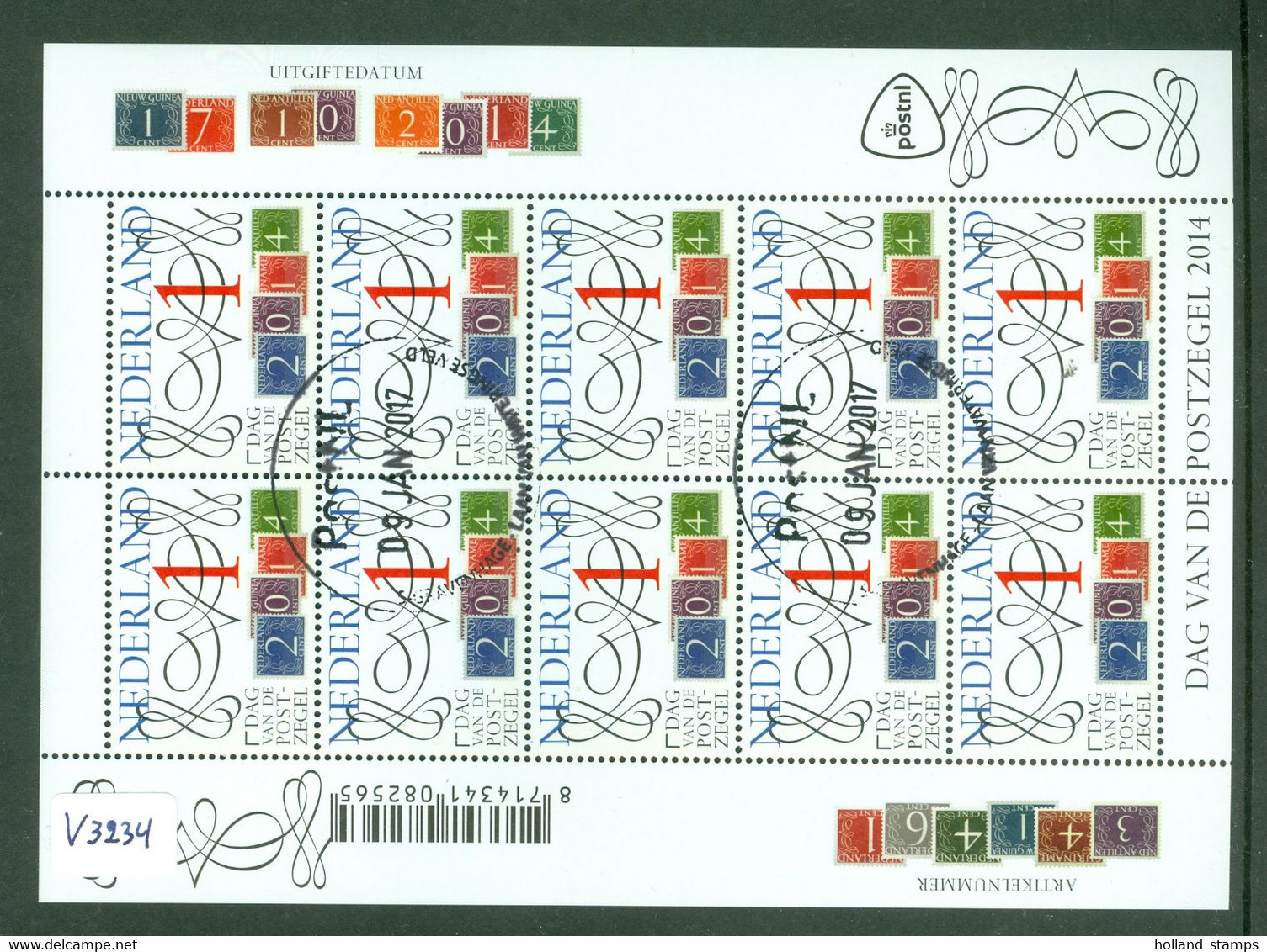 Nederland * NVPH Nr V.3234 *  BLOK BLOC BLOCK * POSTFRIS GESTEMPELD * C.W. EURO 20,00 - Usados