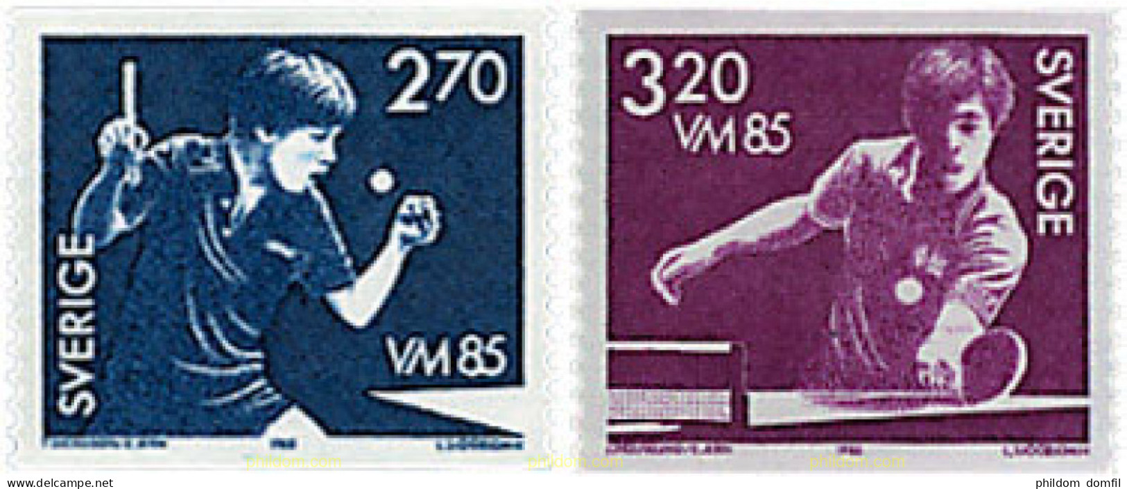 728994 HINGED SUECIA 1985 CAMPEONATOS DEL MUNDO DE TENIS DE MESA EN GOTEBORG - Used Stamps