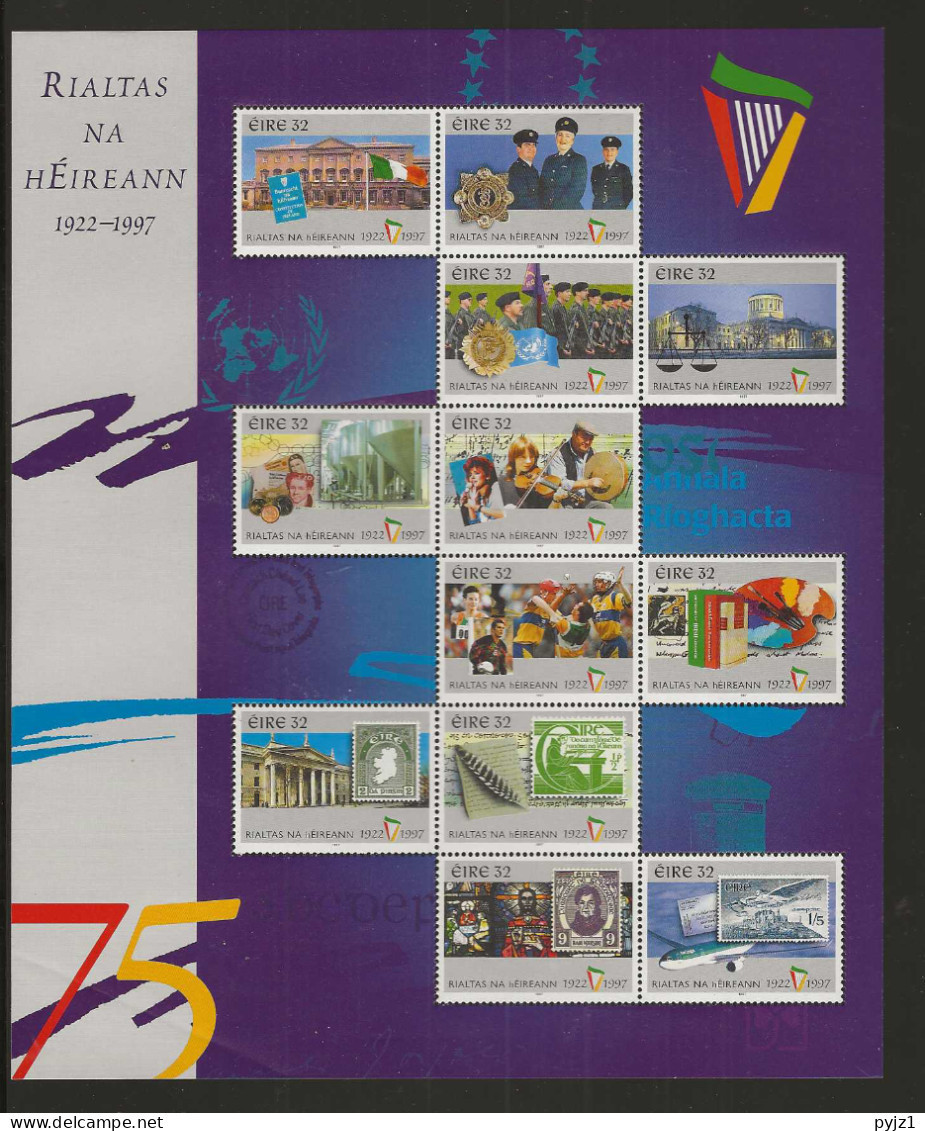 1997 MNH Ireland Mi 1034-40 Etc Postfris** - Blocks & Sheetlets